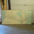 Framed Wall Map of Canada, 117 x 55.75 in.